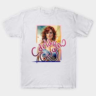 Carla Gugino watercolor portrait graphic design T-Shirt